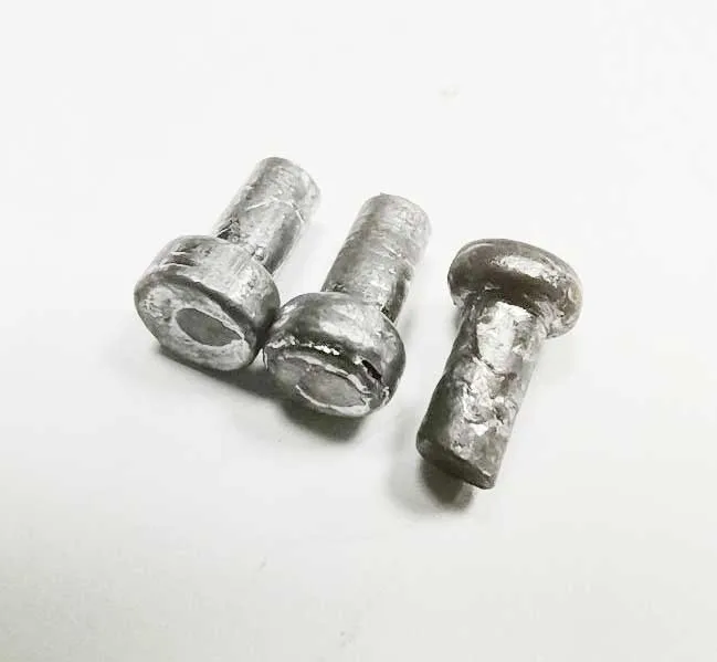 Guangdong customized size 7*11mm lead solid rivets nut