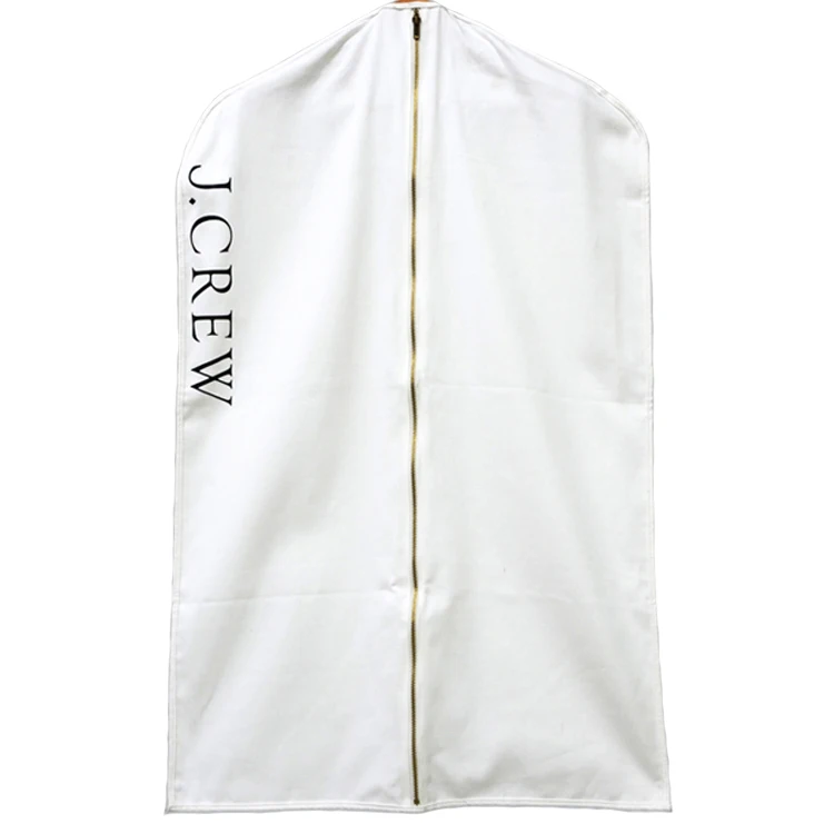 
Custom Logo Cotton Garment Bag 100% Eco-friendly Odourless Mens Suit Cover 