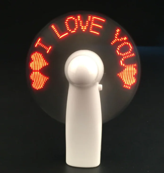 Rechargeable light up flash led message fan ballpoint pen with holder