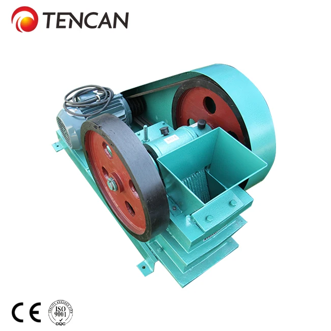 China Tencan laboratory primary jaw crusher, small portable crushing machine stone rock jaw crusher