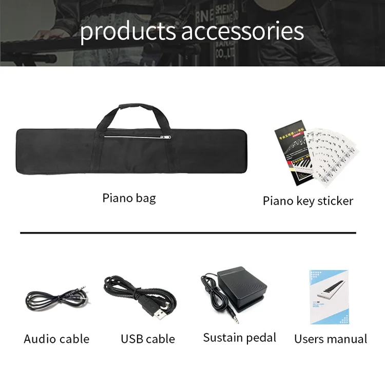 
Piano digital keyboard 49 keys music keyboards wireless midi keyboard used with speaker 