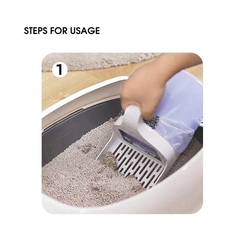 Petstar Pet Accessories Detachable Deep Cat Litter Shovel Extra Waste Bags Cat Litter Sifter Scoop System