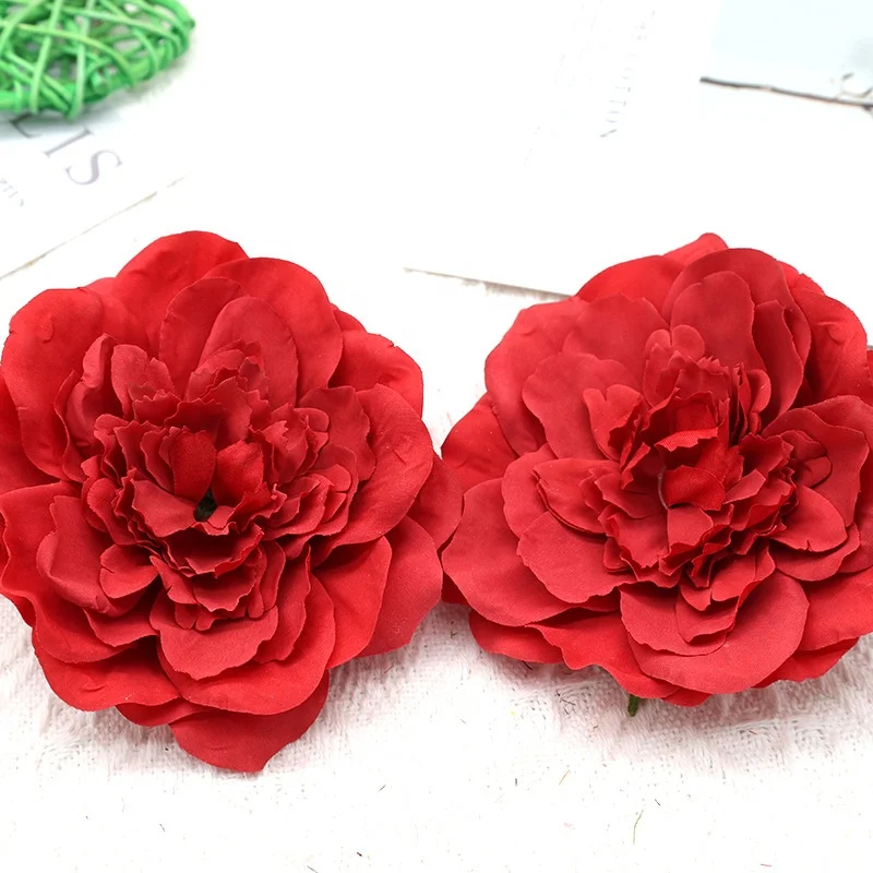 Best-selling 10cm Peony Artificial Flower Heads Wholesale High Quality European Silk Peony Flower Heads