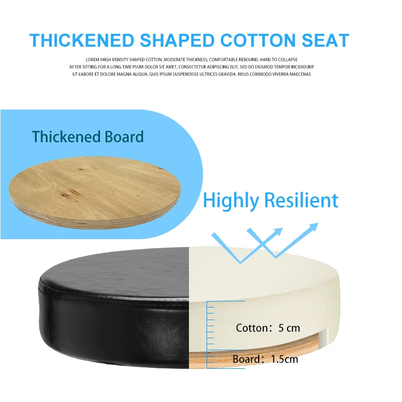 Cheap High Adjustable Hydraulic Rolling Hair Cutting Stool Beauty Salon Shop Equipment Rotating Chairs Bar Stool