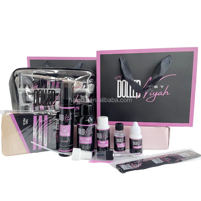 Customize Strong Hold Tube Lace Glue Waterproof Frontal Lace Wigs Adhesive Glue In Tube Lace Tint Spray Kit