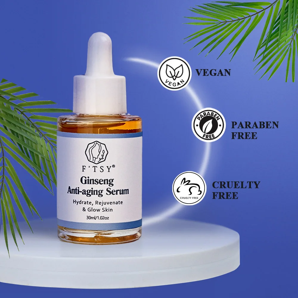 Best Seller Custom LOGO Chinese Ginseng Collagen Whitening Brightening Serum For Face