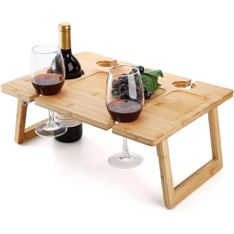 Складной столик для пикника цвета шампанского, переносной складной стол для пикника