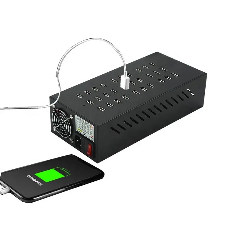 30 Ports 400W Fast Charger Station for Outdoor Army Multi Port USB Interface 30-port Charge Hub for Universal Devices