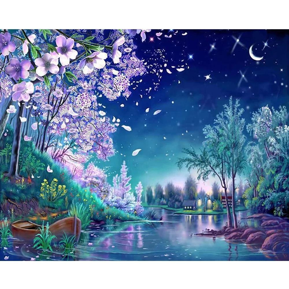 F-BESTR-007 Diamond Mosaic Sky Diy Diamond Painting Landscape Needlework Full Rhinestone Embroidery By Numbers
