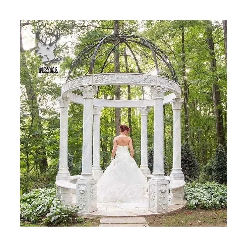 Modern Design Large Garden Pergola Stone Carvings Sculptures Gazebos Outdoor Gazebo Marble Gazebo