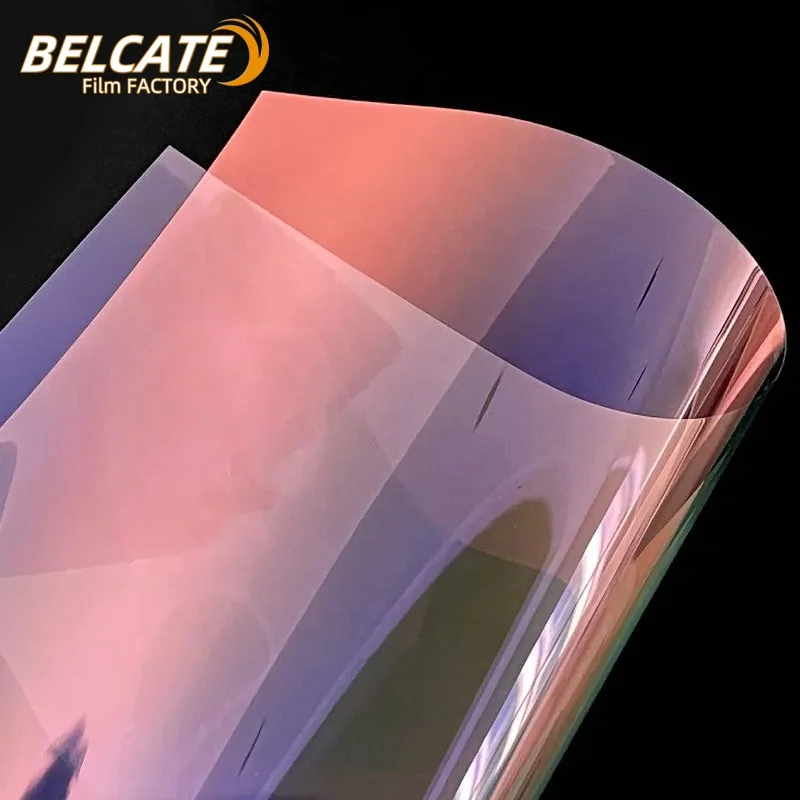 BELCATE Solar UV Rejection Auto Car Windscreen Solar Windows Chameleon Tint Protection Purple Chameleon Window Film