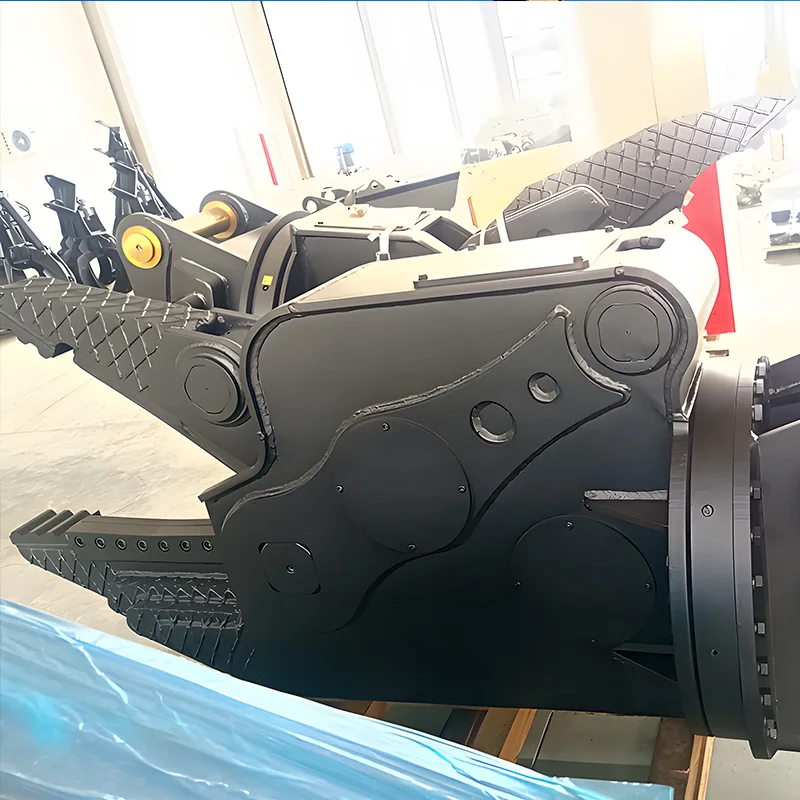 Efficient Excavator-Mounted Dual-Cylinder Hydraulic Shear for Metal Scrap