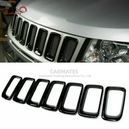CARMATES Brand new Radiator Grille Trim Ring Kit 68192204AA for Jeep Compass 2011 2012 2013 2014 2015 2016