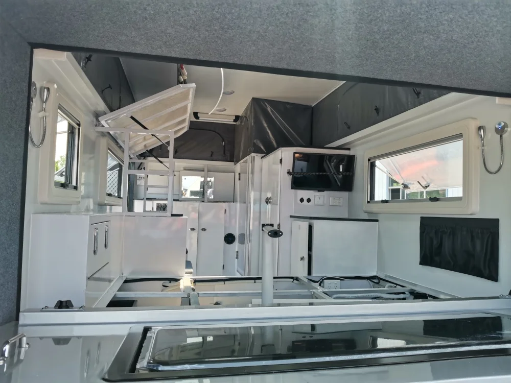 15 футов 4 человека Кемпинг прицеп большой семейный караван Гибридный Кемпер rv