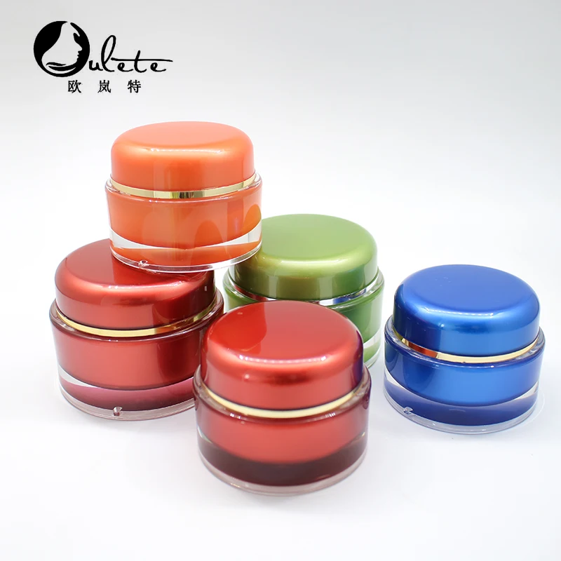 0.5oz 1oz plastic cosmetic jar cream pot acrylic black cosmetic cream jar 50 ml 100ml