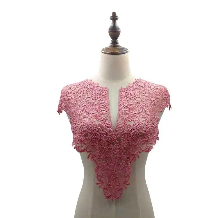 100% Cotton Embroidery Crochet Lace Neck Collar For Garment wholesale L02