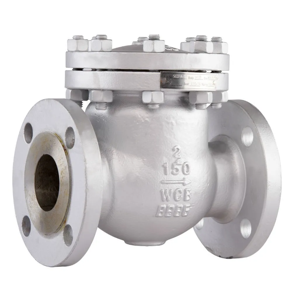DN200 8 inch  PN16 Double Flange Non-Return Valve Stainless Steel CF8 H44W Swing Check Valve