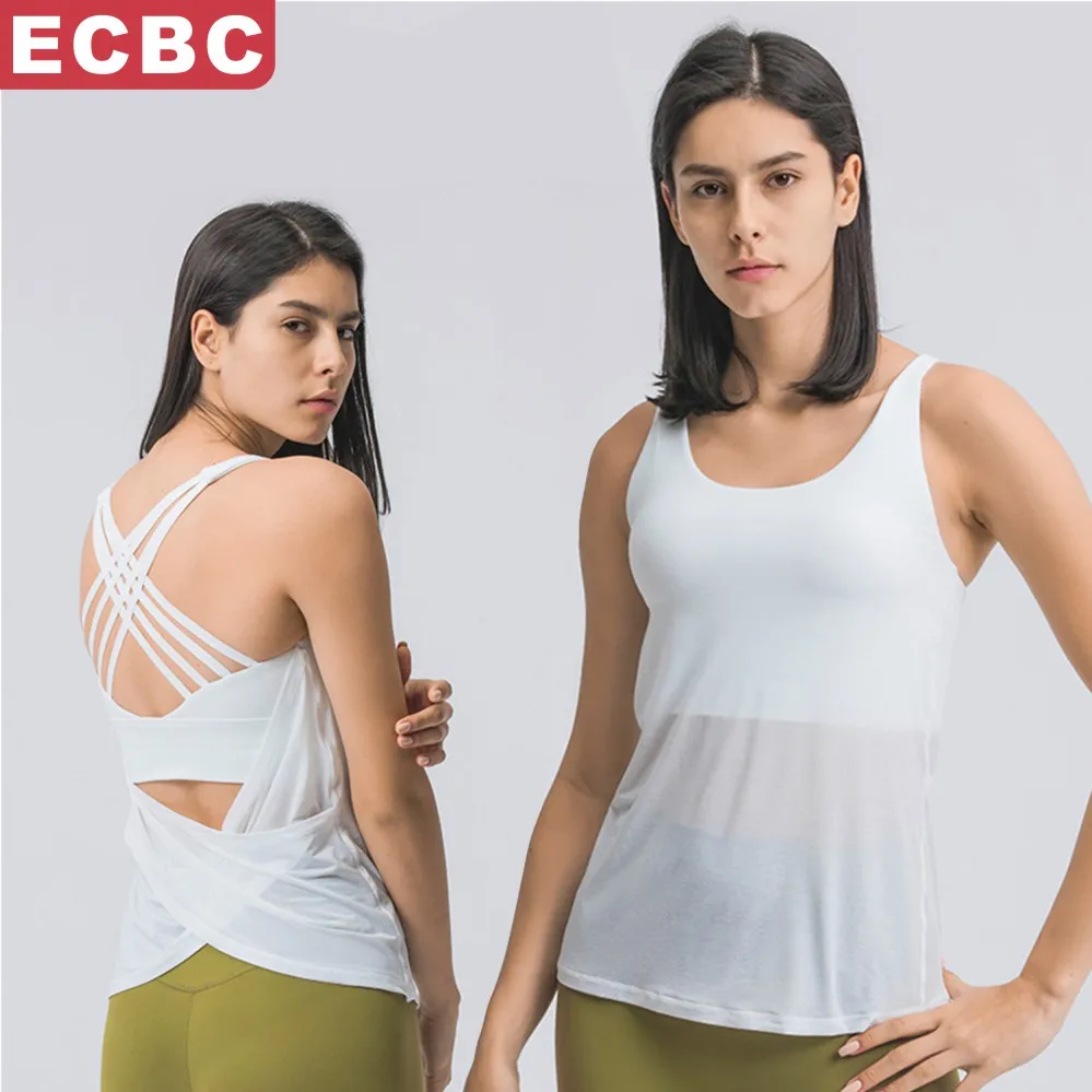 New Align Exercise Clothing For Women Running Vest Sports Blouse With Breast Pad Loose Breathable Workout Yoga Top