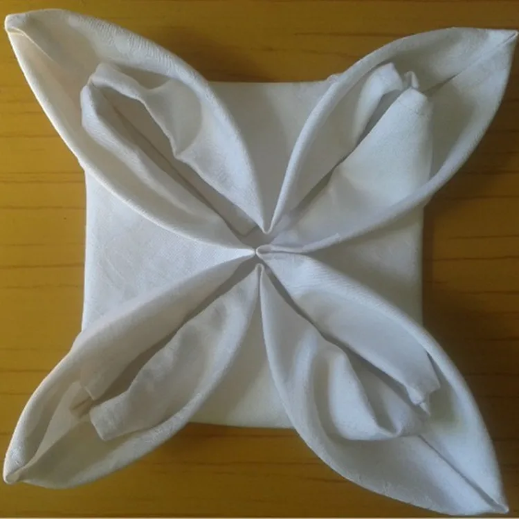 Soft cotton dinner events table fabric napkin 100% cotton white wedding table cloth  restaurant napkin