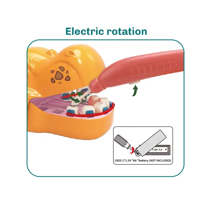 2024 New Banatoys Playdough Diy Set Wheat Dough Play Dough Set Girls DIY Toys Dinosaur Dentist Included 1*1.5V' AG13 Batteries