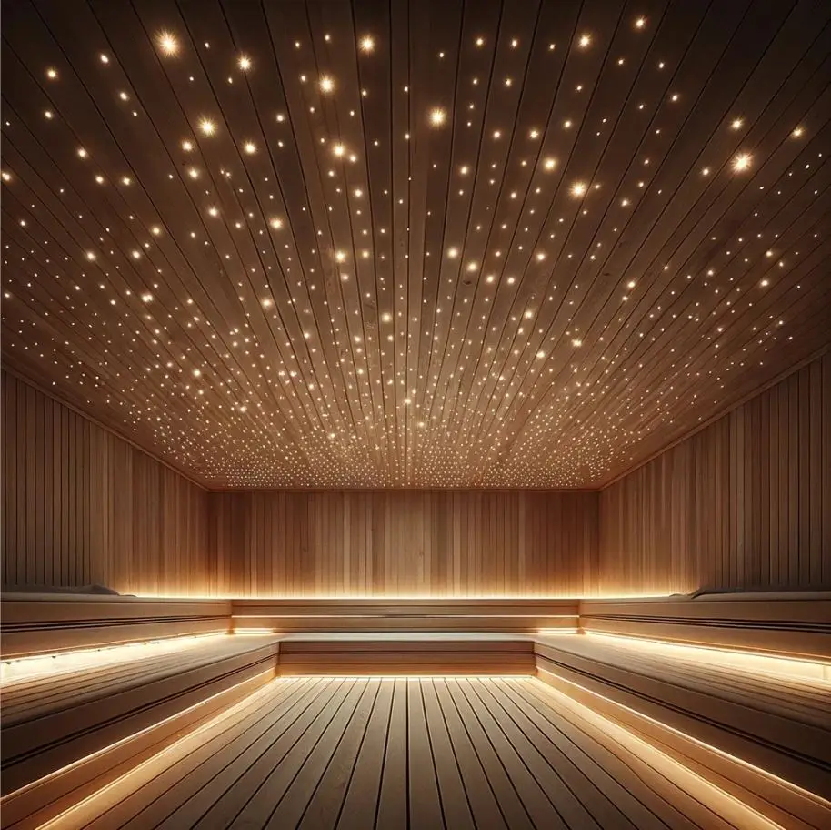 Sauna Room Star Ceiling LED Starry Sky Fiber Optic Lights Cables Waterproof IP65