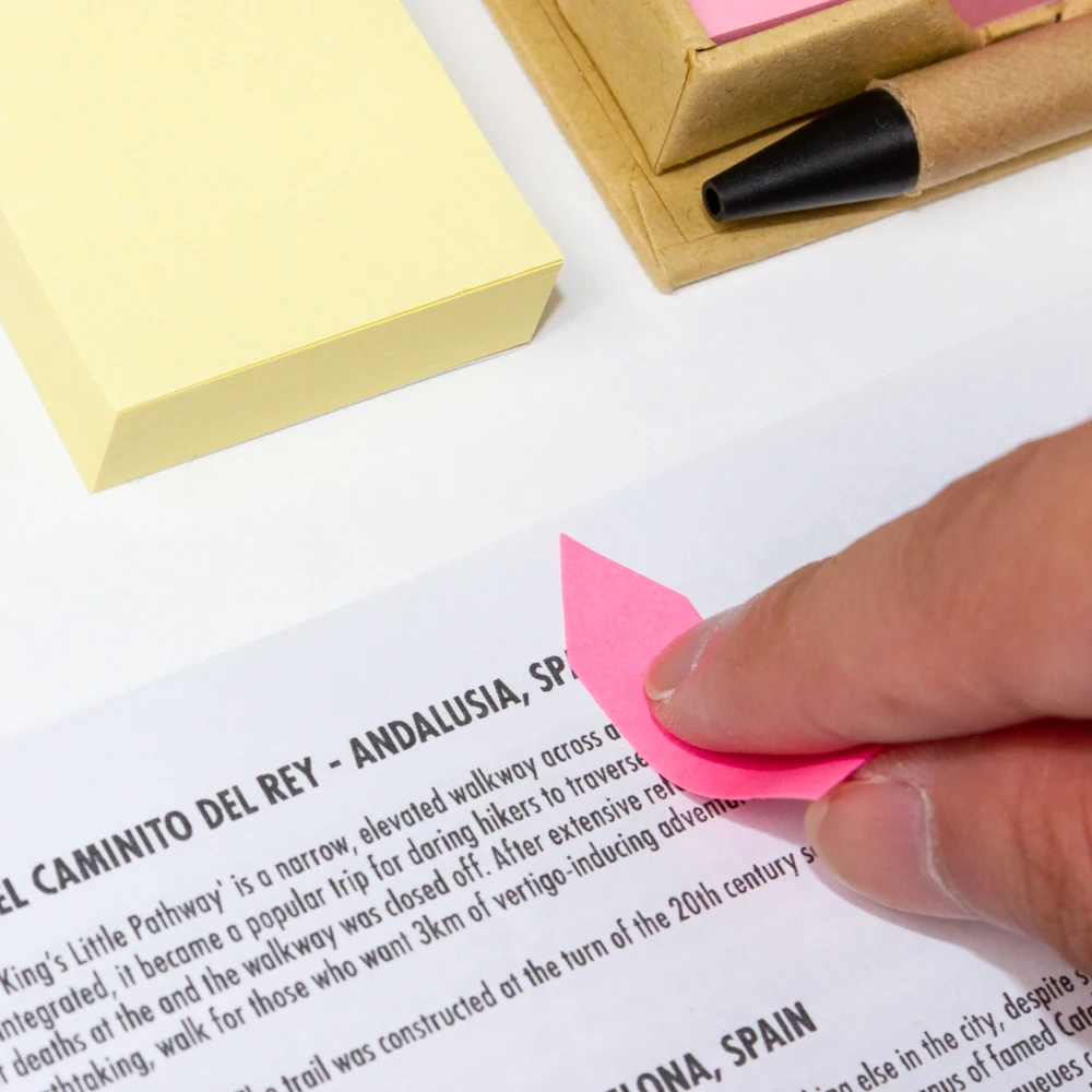 Custom logo sticky note boxes with pencil and ruler multi-function sticky paper leave messages memo pad writing notes