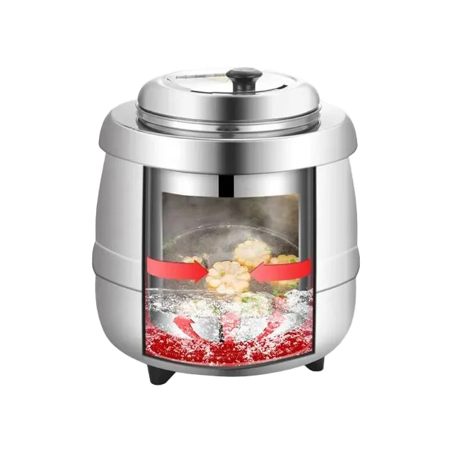 New Product Popular Commercial Restaurant 10L Electric Soup Pot Stainless Steel Heat Soup Warmer