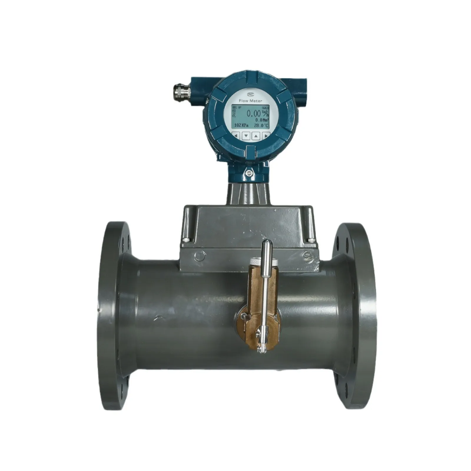 4' DN100 Gas turbine flow meter LNG gas flow meter with  temperature and pressure compensation.