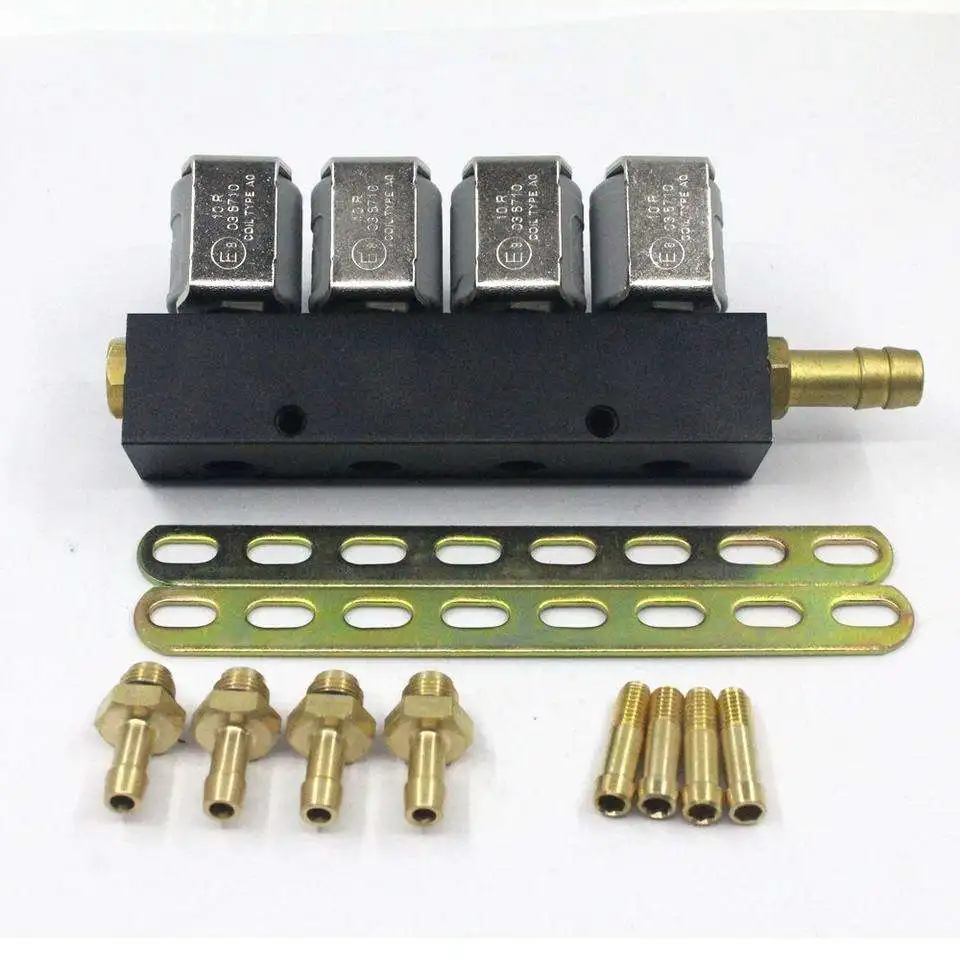 Lpg Auto Gas Cng Gnv Lpg Glp Autogas Car Conversion Kit Injector Rail 4 cylinders Accept Customize Injector Rail