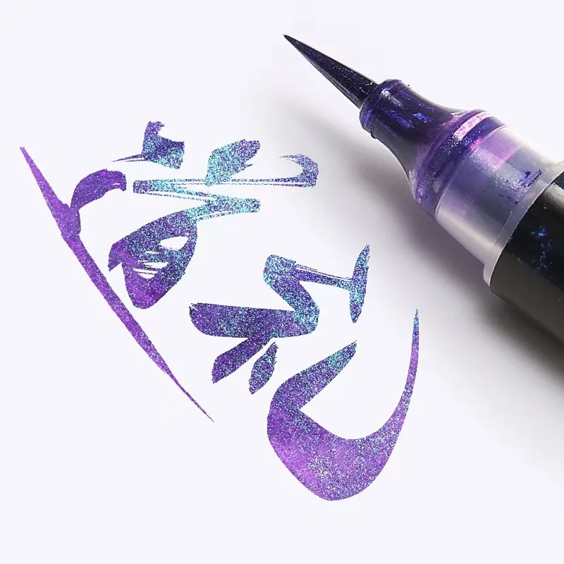 Маркер для рисования Xiu Li Pen Fantasy Fine Flash двухцветный граффити студентов специальный пресс-маркер-хайлайтер цвет металлик