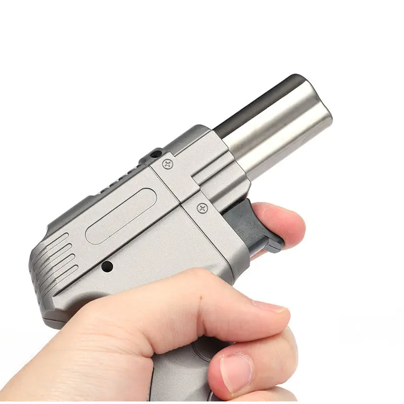 Christmas Family Dinner Windproof Blue Flame Cigar Lighter Mini Butane Gas Blow Torch for BBQ Kitchen