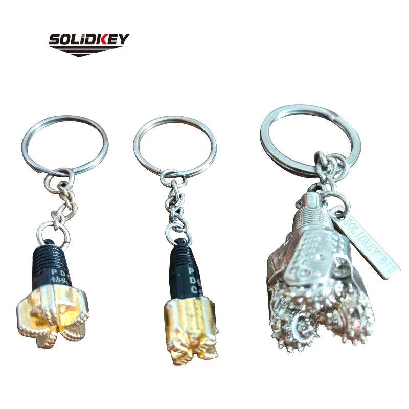 promotional metal tricone bit model Key Ring Key Chain Keychain