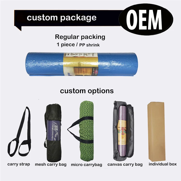 173*61cm classic exercise pilates mat customizable logo pvc yoga mat 4mm 6mm 8mm