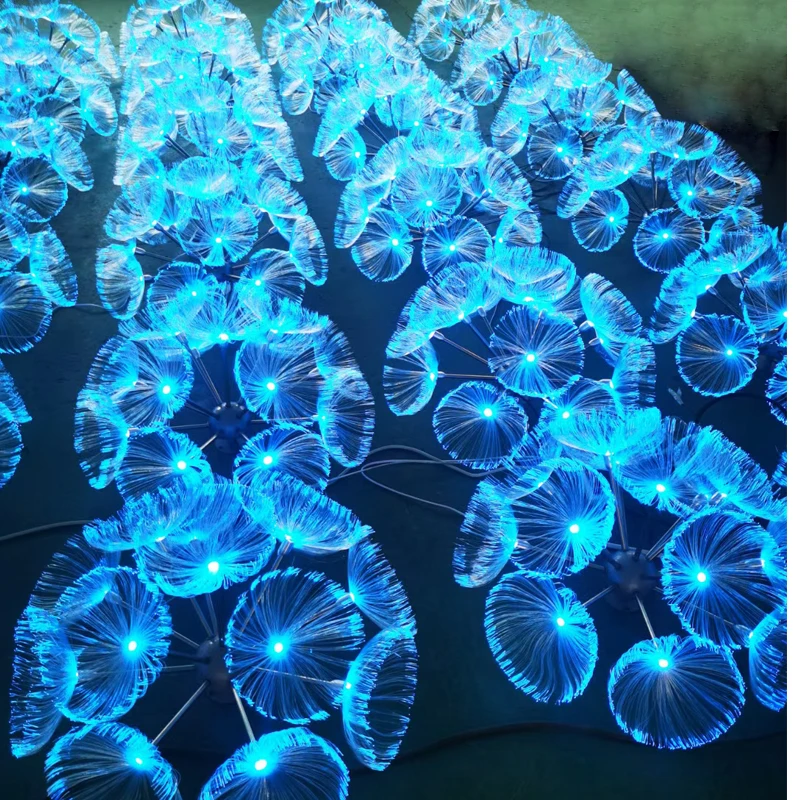 3D Led dandelion light commercial supplies outdoor waterproof decorating lights fiber optic flowers dandelion lights