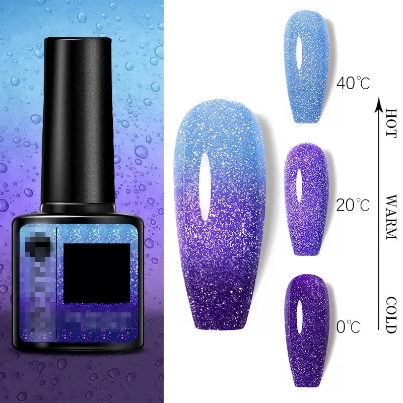 Nail polish, iridescent aurora snow soak, long-lasting varnish, ultraviolet rays