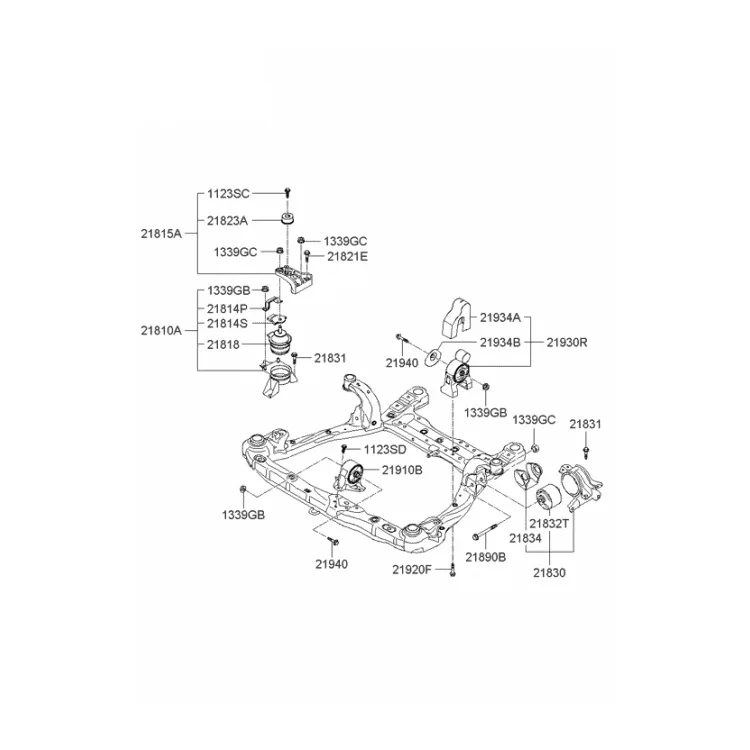 21830-3K800 21830-3V400 GSPH-608 резиновые опоры двигателя для 2006-10 HYUNDAI SONATA AZERA AMANTI 3,3-3.8L TRANS