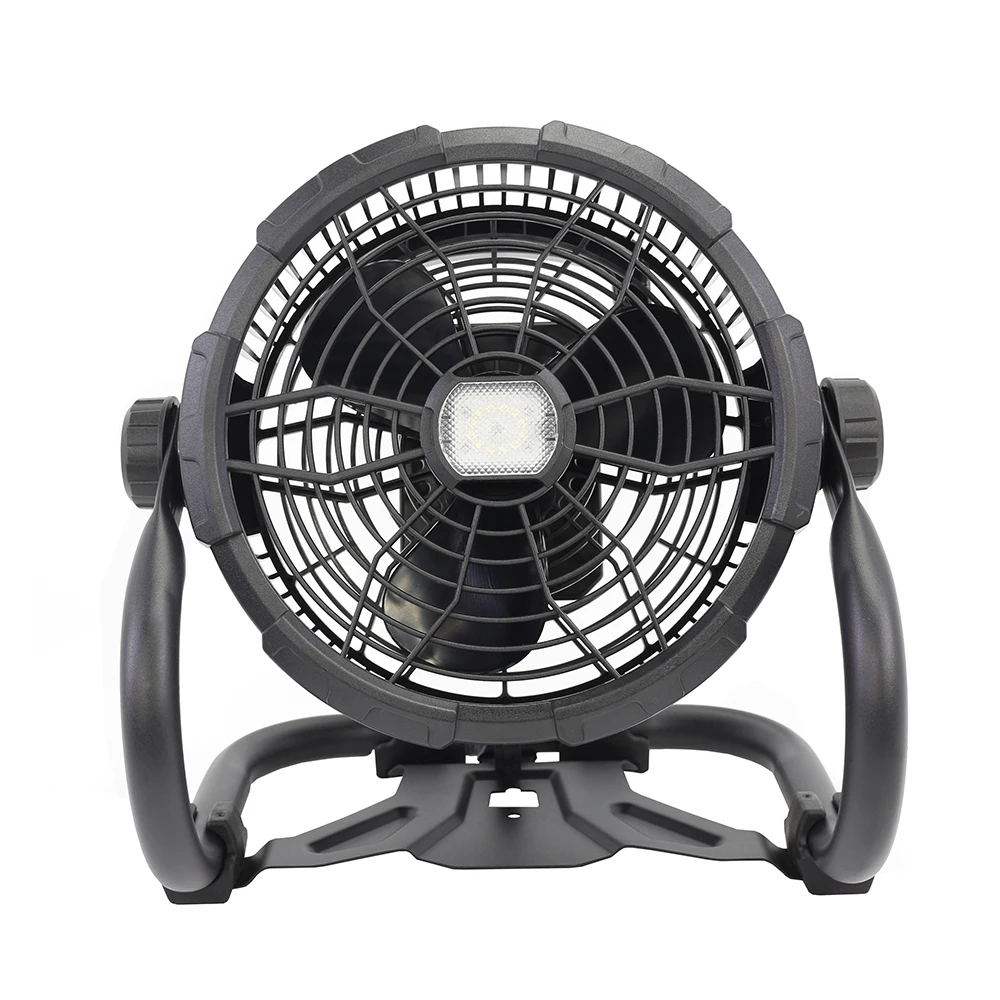 Good Lighting led fan with light outdoor camping fan Rechargeable strong wind quiet with Emergency light for car fishing