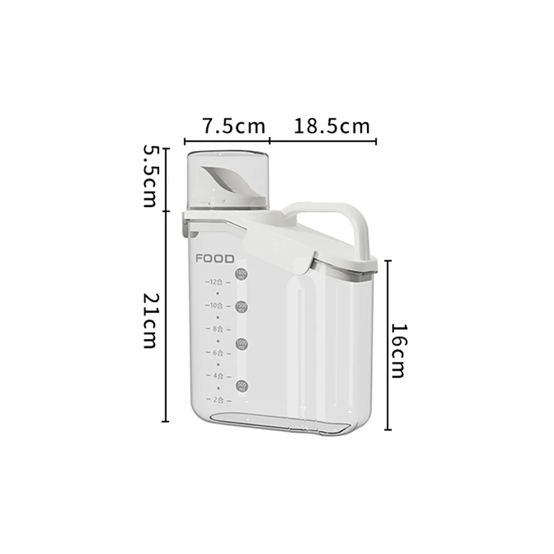 2L Airtight Food Storage Containers With Lids BPA-free Plastic Dry Food Canisters For Kitchen Pantry Organization Storage