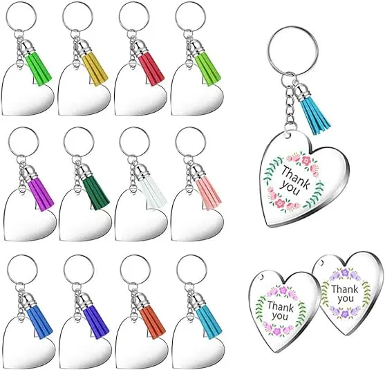 Индивидуальные акриловые заготовки для ключей с прозрачным орнаментом прозрачные круглые диски