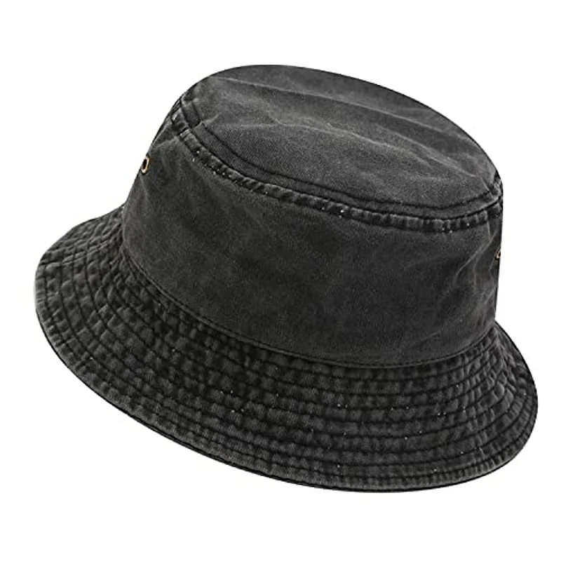 Customized white canvas embroidery bucket hat with custom logo for women and adult