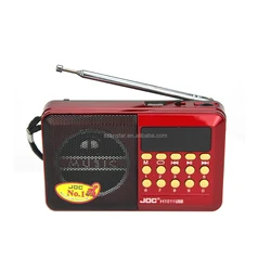 JOC H011UR Rechargeable Pocket Digital FM Radio USB TF BL-5C Battery Mini FM Radio Mp3 Player