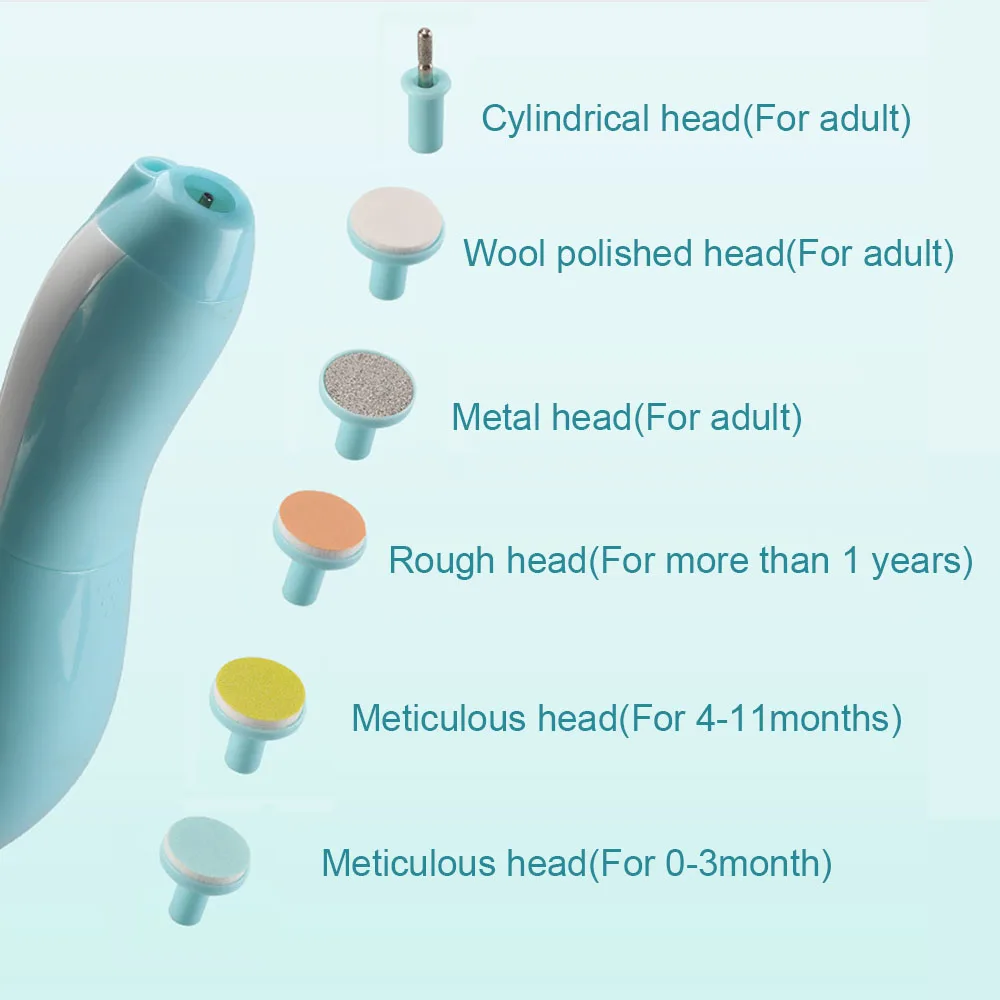 Safe Electric Baby Nail Polish Trimmer Care Kits Kid Adult Toes Finger nails Polisher