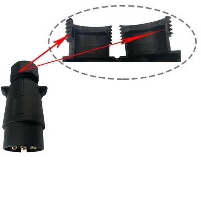 CE European Trailer Connector 7 Pin trailer adapter plug Plastic 13 pin 7Pin trailer Towing Plug  Towing Plug N-Type Plastic 12V