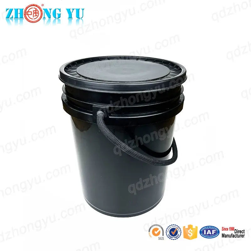 Custom Logo Outdoor Camping 5-Gallon PP Plastic Live Bait Fishing Lure Marine Bucket with Rope Handle round Folding Bucket