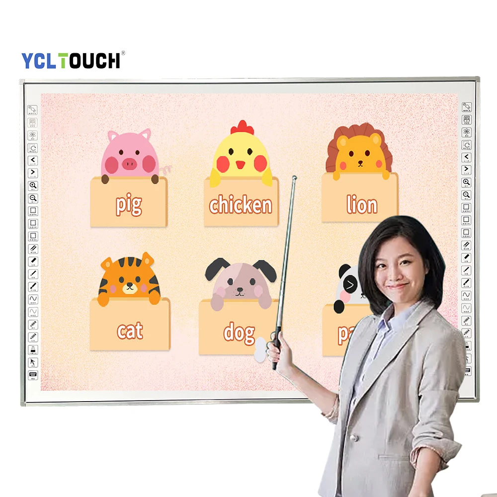 Factory directly sale 82 inch 40 points infrared touch interactive whiteboard for education