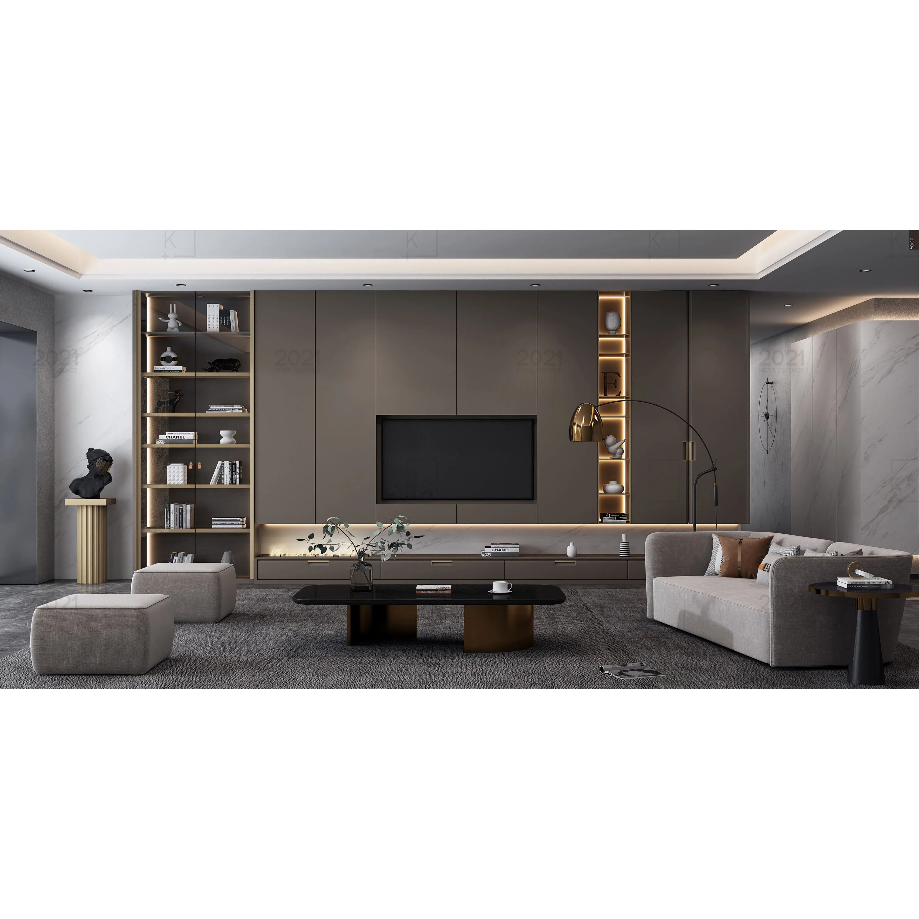 Kejia House современный стиль деревянная облицовочная дверь шкафчик для телевизора весь дом на заказ