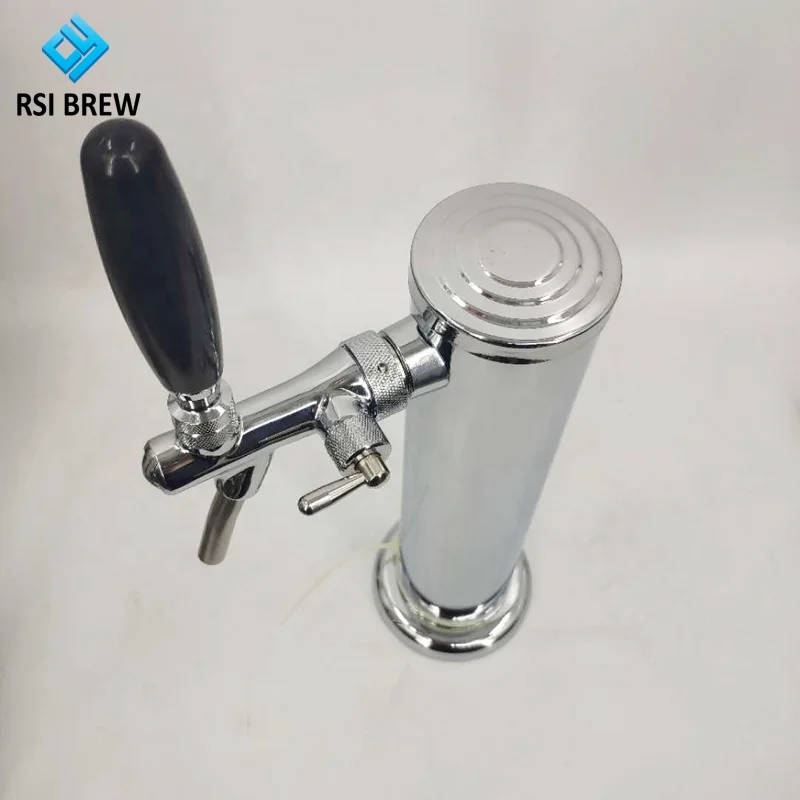 Stainless Steel Draft Beer Kegerator Tower With 1/2/3/4 Tap Faucet Kits