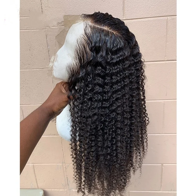 
New Arrival Curly Wigs Raw Indian Hair 13x4 Virgin Cuticle Aligned Hair Human Hair Swiss Lace Front Wigs 