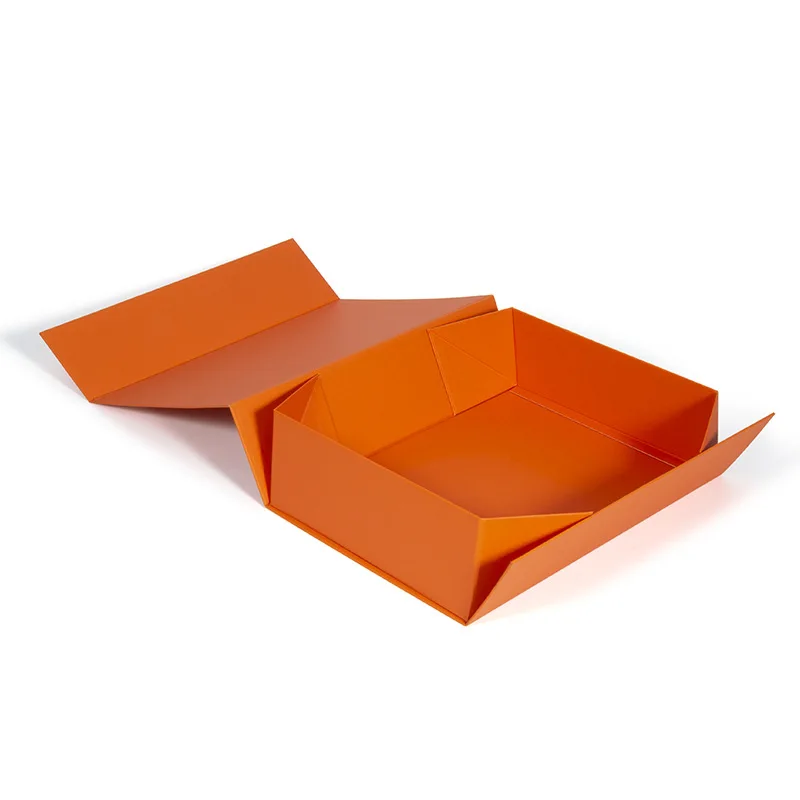 32*24*9cm Orange Folding Gift Flip Empty Tea Bag Golf Glove Recyclable Packaging Box for Fathers Day Baseball