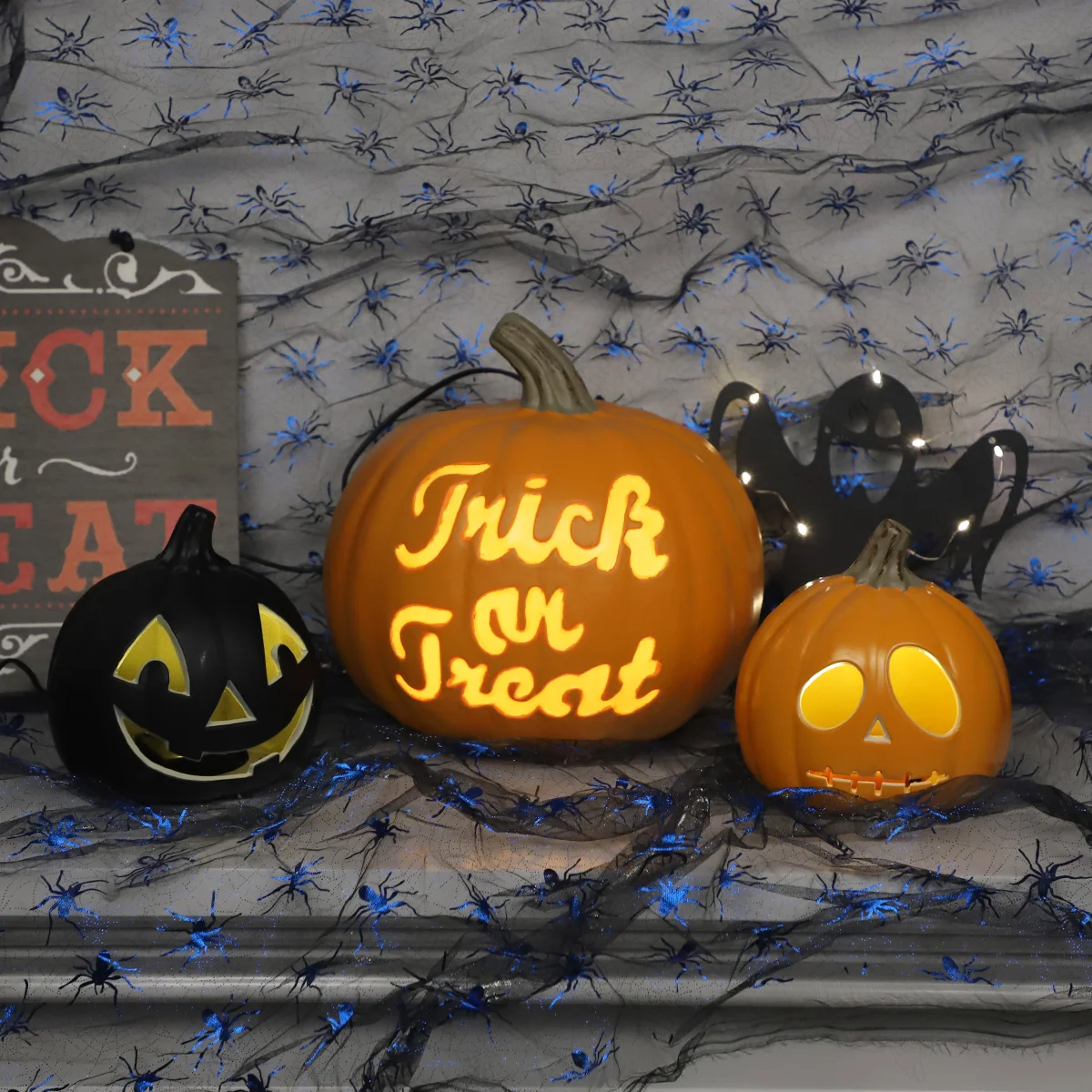 Dining halloween decorations transparent plastic halloween pumpkins pumpkin shaped pots